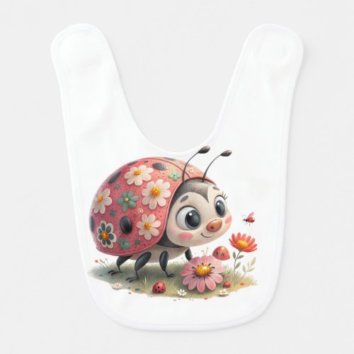 Adorable Ladybug Baby Bib - Sweet Little Bug Natur