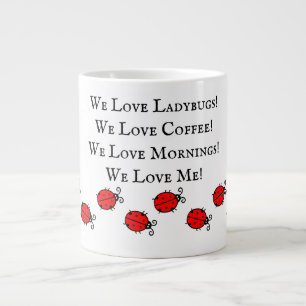 Adorable Ladybug Jumbo Coffee Cup! Giant Coffee Mug