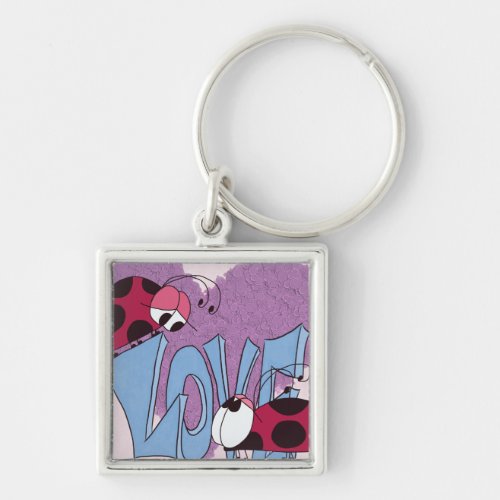 Adorable Ladybug Love Cartoon Keychain