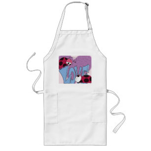 Adorable Ladybug Love Cartoon Long Apron