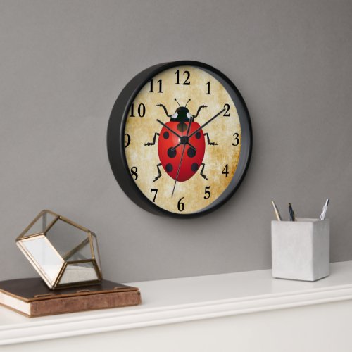 Adorable Ladybug Wall Clock Clock