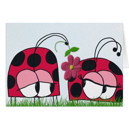 Adorable Ladybug Wooing His New Love Cartoon (Front Horizontal)