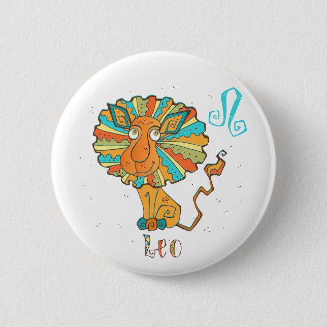Adorable Leo Lion Button (Front)