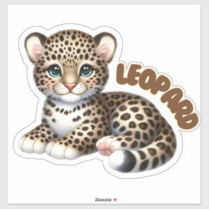 Adorable Leopard -Nursery  Sticker