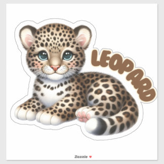 Adorable Leopard -Nursery Sticker
