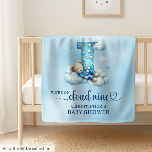 Adorable Letter I Blanket Custom Name Baby Boy