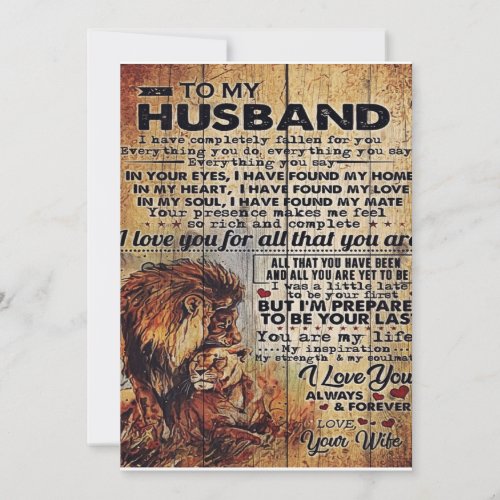 Adorable Letter To Husband  Lovely Gift To My Man Holiday Card