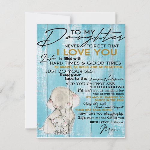 Adorable Letter To My Daughter Lovely Gift Invitation