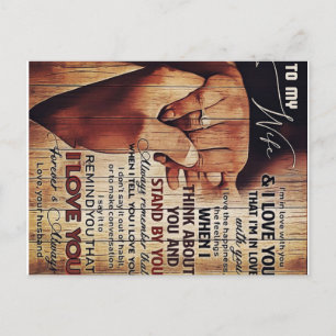Adorable Letter To Wife, Lovely Gift, Announcement Postcard