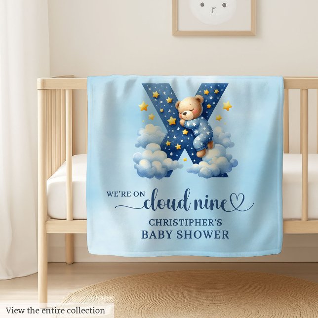 Adorable Letter X Cloud Nine Teddy Bear Baby Gift Baby Blanket (Adorable Letter X Cloud Nine Teddy Bear Baby Gift)