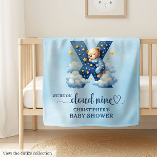 Adorable Letter X Cloud Nine Teddy Bear Baby Gift Blanket