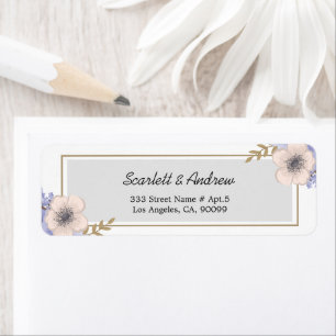 Adorable Lilac Flowers Label