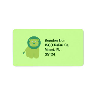 Adorable Lion Label