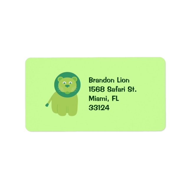 Adorable Lion Label (Front)
