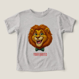 Adorable Lion Mascot with Bowtie Kids Toddler T-shirt