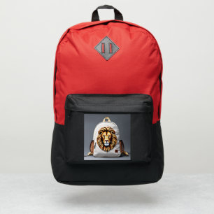 "Adorable Lion Patch Kids' Backpack - Realistic Wh