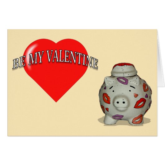 Adorable Lipstick Pig Cards (Front Horizontal)