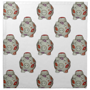 Adorable Lipstick Pig Napkin