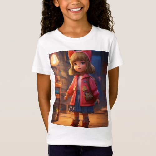 Adorable Lisa Character Kids T_Shirt Design