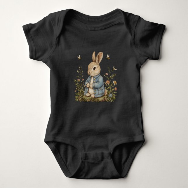 Adorable Little Amy the Rabbit Baby Bodysuit (Front)