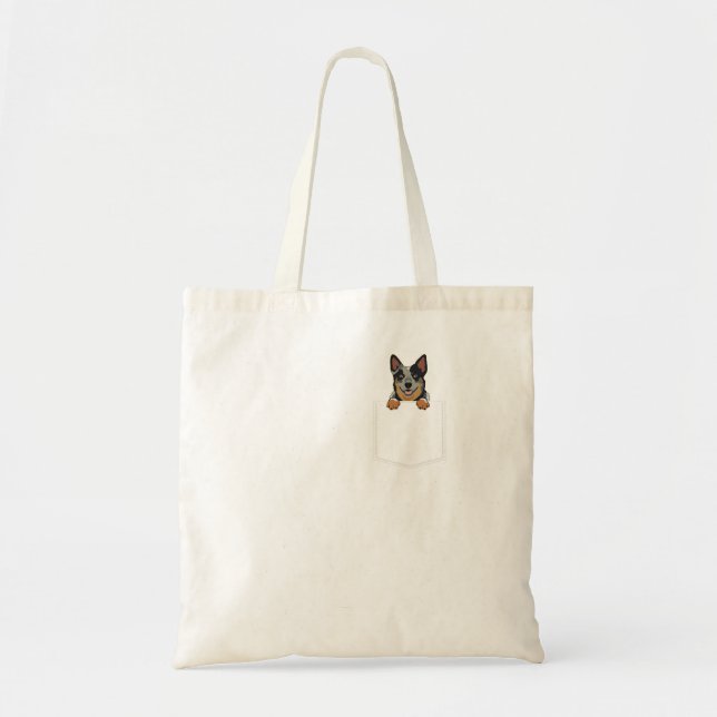 Adorable Little Australian Cattle Dog In The Pocke Tote Bag (Front)