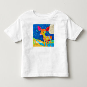 Adorable Little Baby Deer - Quilt-Like Design Toddler T-shirt