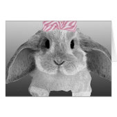 Adorable little bunny with a pink bow (Front Horizontal)