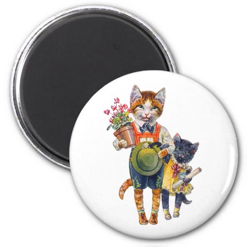 Adorable Little Cats Bearing Gifts Magnet