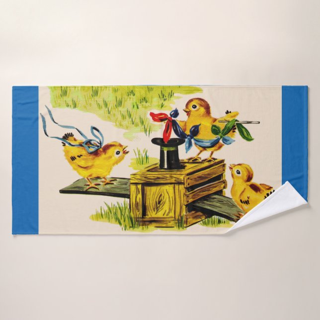 adorable little chick magician bath towel set (Bath Towel)