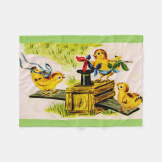 adorable little chick magician fleece blanket
