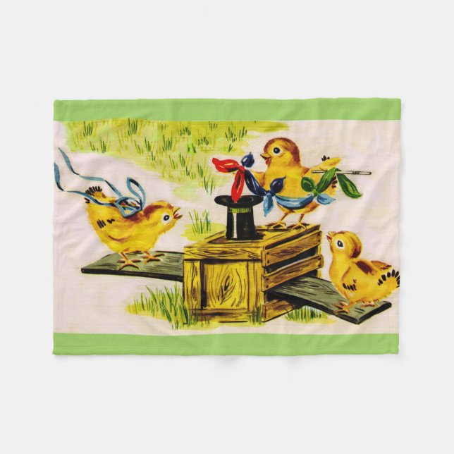 adorable little chick magician fleece blanket (Front (Horizontal))