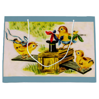 adorable little chick magician large gift bag