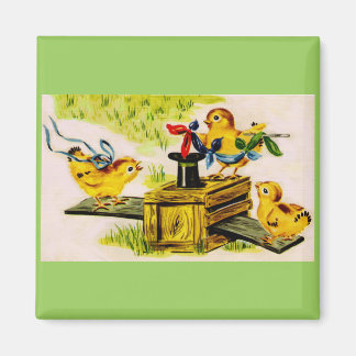 adorable little chick magician magnet