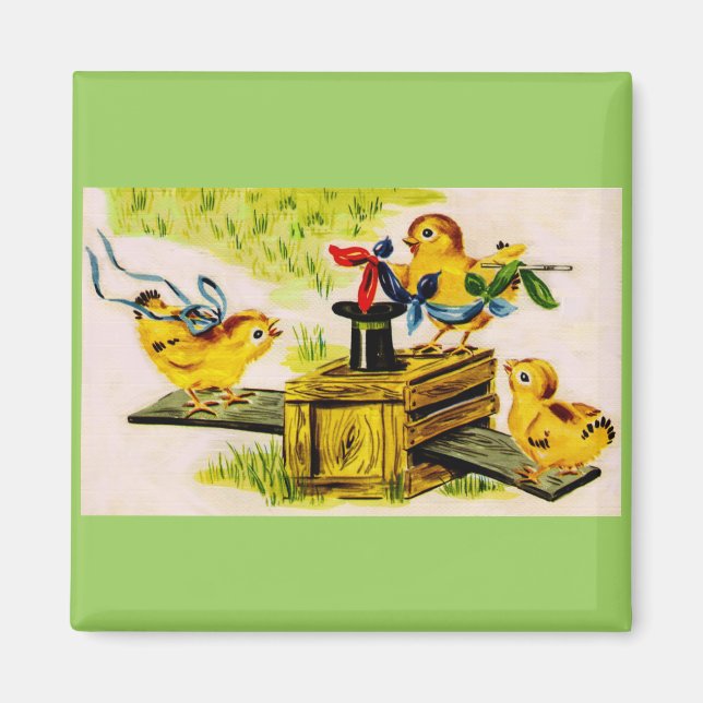 adorable little chick magician magnet (Front)