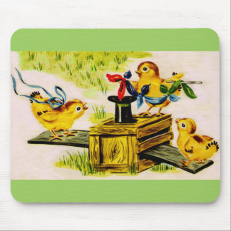 adorable little chick magician mouse pad