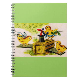adorable little chick magician notebook