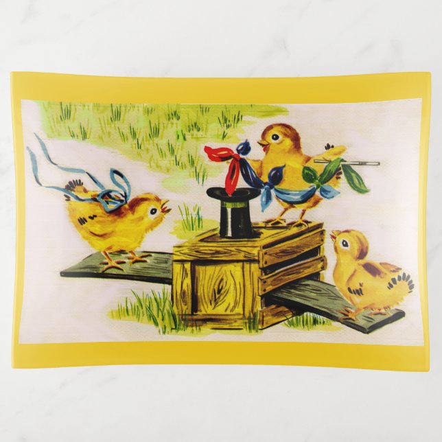 adorable little chick magician trinket tray (Front)