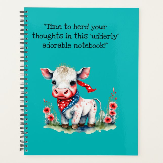  adorable little cow notebook  (Front)