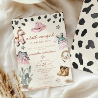 Adorable Little Cowgirl is on way girl baby shower