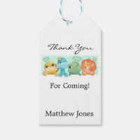 Adorable Little Dinosaur Baby Shower Thank You  Gift Tags