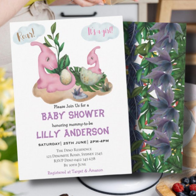 Adorable little Dinosaurs party! Roar! Baby Shower Invitation (Creator Uploaded)