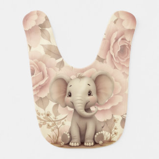 Adorable little elephant baby bib