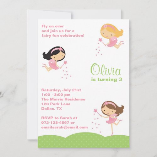 Adorable Little Fairies Invitations