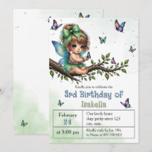 Adorable little fairy birthday