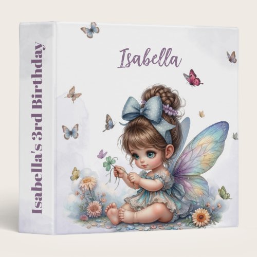 Adorable little fairy photo album 3 ring binder
