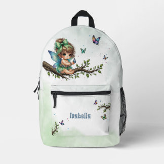 Adorable little fairy printed backpack