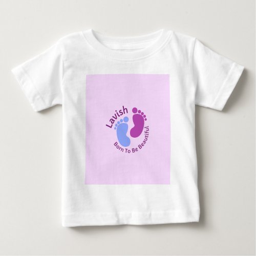 Adorable Little Footprints Pink Purple T-Shirt