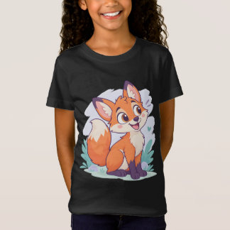 Adorable Little Fox Illustration Kids T-Shirt