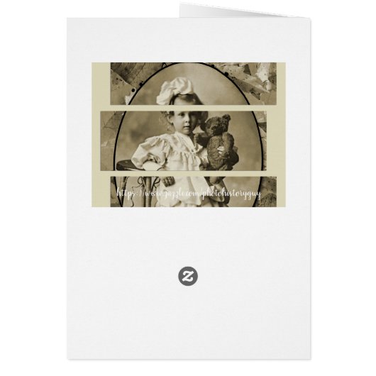 ADORABLE LITTLE GIRL WITH TEDDY BEAR DOLL 1900'S (Back)