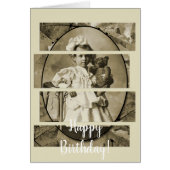 ADORABLE LITTLE GIRL WITH TEDDY BEAR DOLL 1900'S (Front)